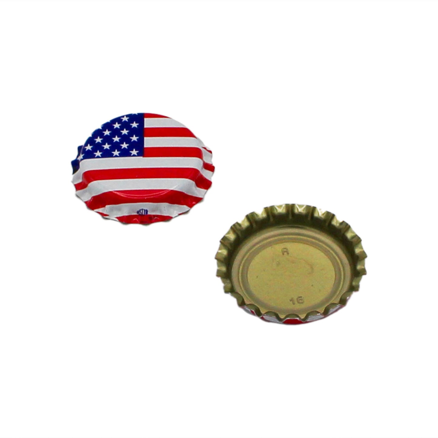 American Flag Crown Bottle Caps - Approx. 100