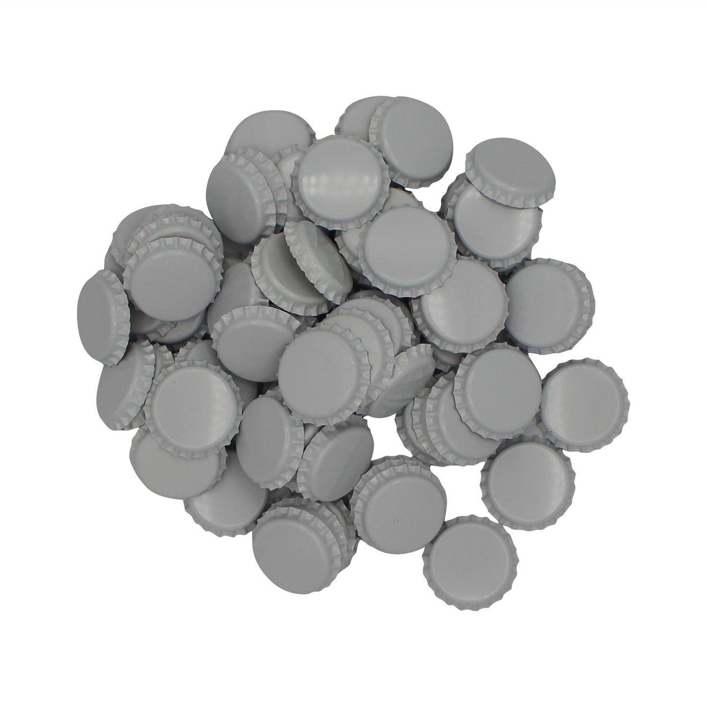 White Oxygen Barrier Pry-Off Crown Bottle Caps - Approx. 100