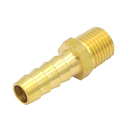 Brass 1/4" Male NPT to 3/8" Barb with Hex Nut