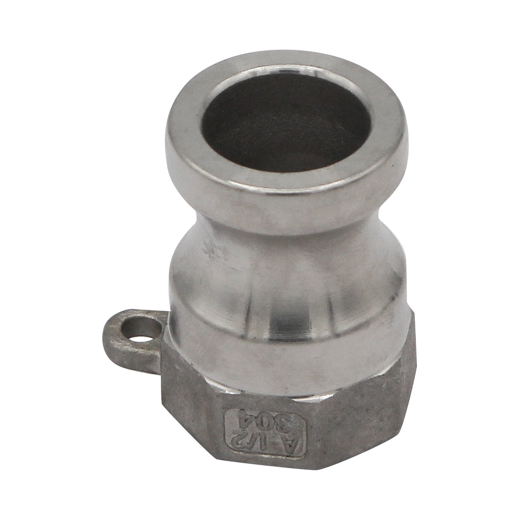 Stainless Steel 1/2" Type A Male Camlock - 1/2" Female NPT
