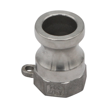 Stainless Steel 1/2" Type A Male Camlock - 1/2" Female NPT