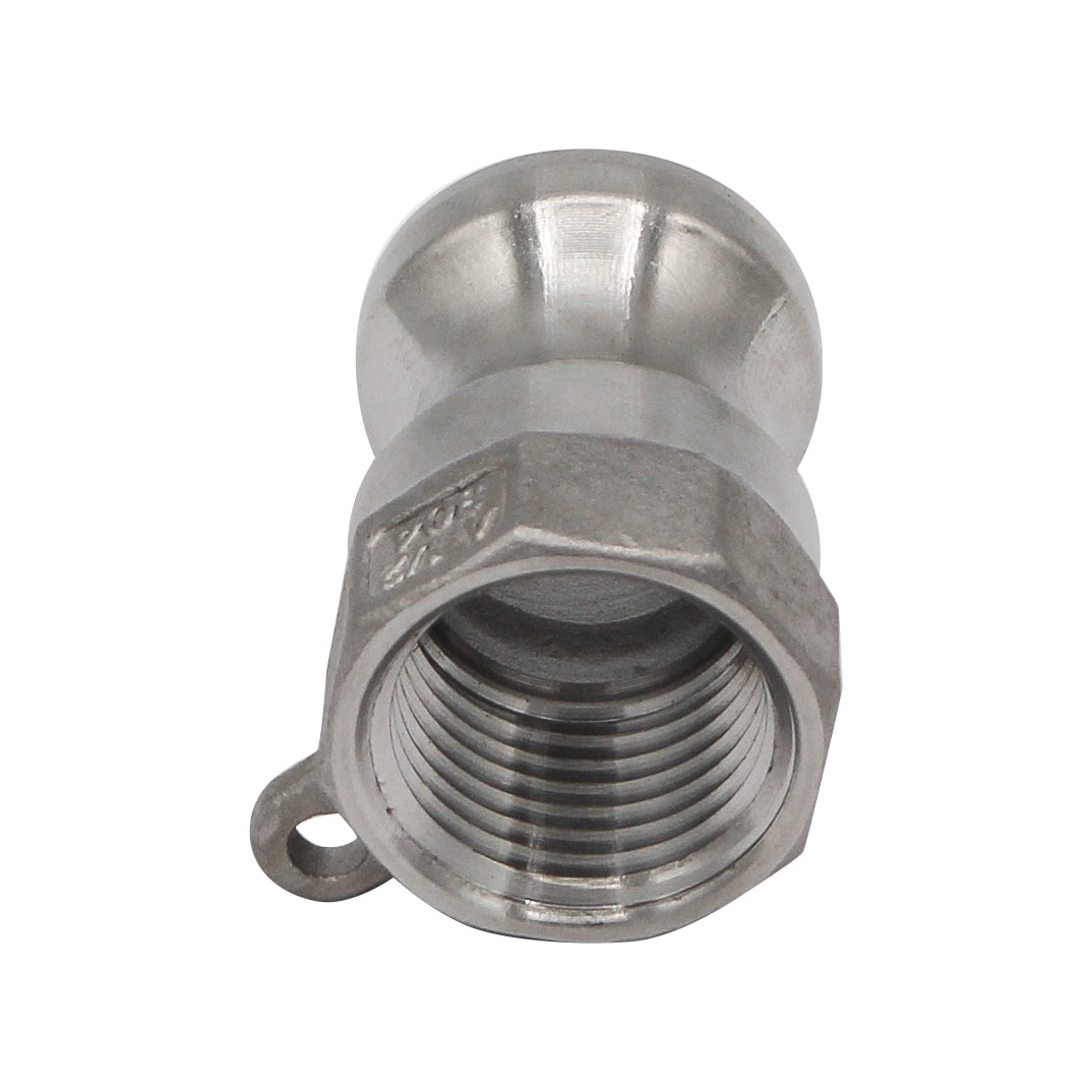 Stainless Steel 1/2" Type A Male Camlock - 1/2" Female NPT