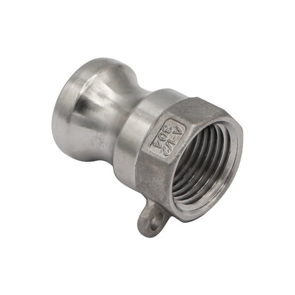Stainless Steel 1/2" Type A Male Camlock - 1/2" Female NPT