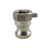 Camlock - Stainless Steel Type A - Male Camlock with 1/2" Female NPT