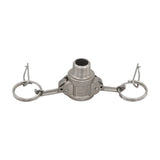 Stainless Steel 1/2" Type B Female Camlock - 1/2" Male NPT