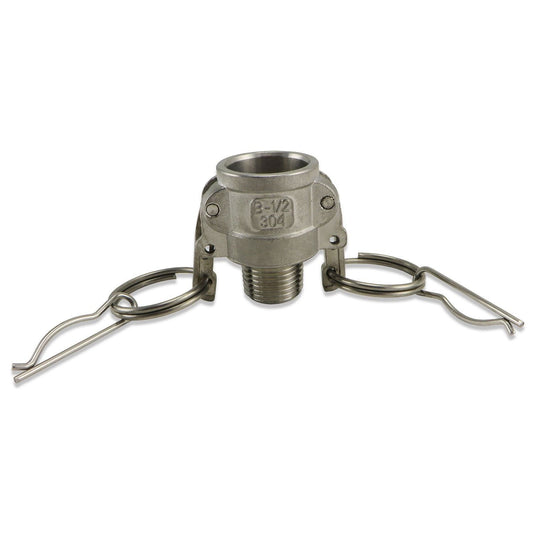 Camlock - Stainless Steel Type B - Female Camlock 1/2" Male NPT