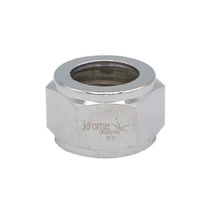 Chrome Plated Hex Beer Nut - 7/8"-14 (5/8" BSP) Threads -  Canuck Homebrew Supply, Canada