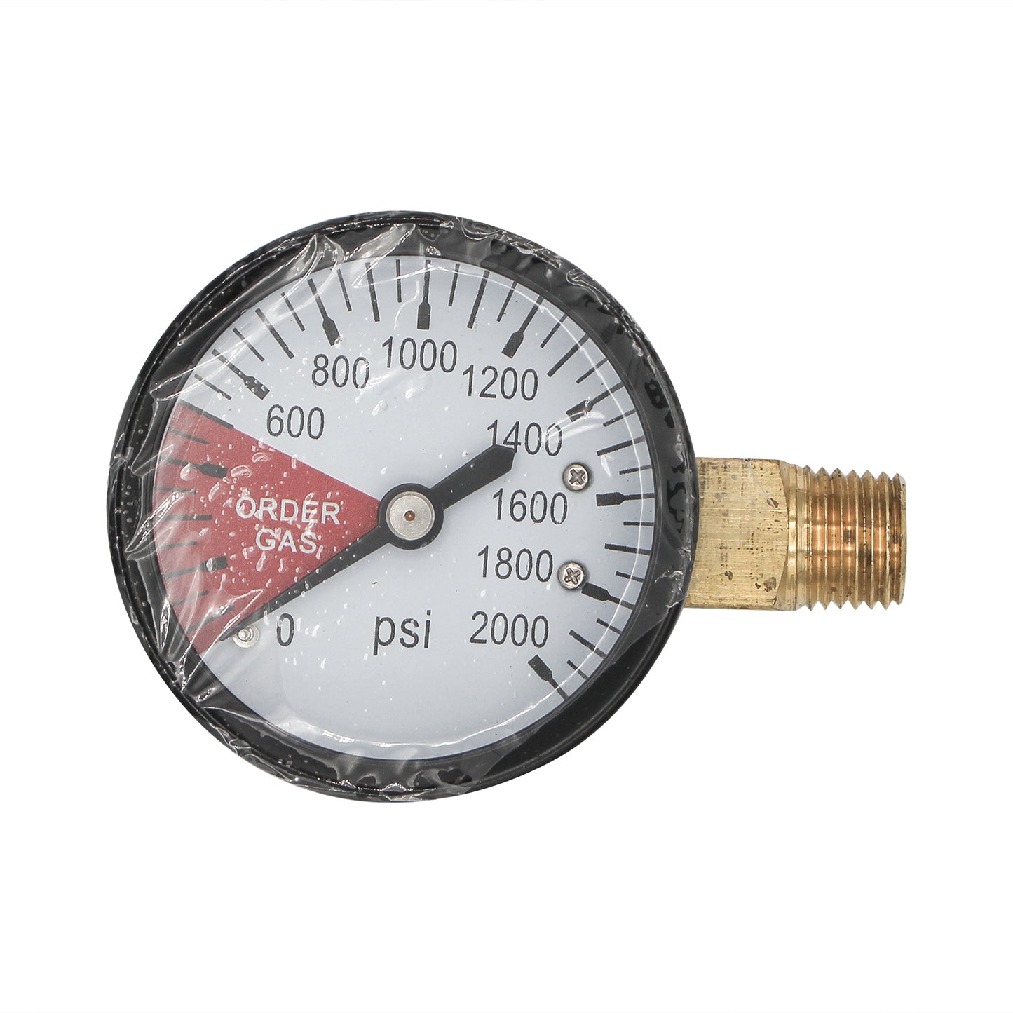 High Pressure Gauge (2000 PSI) - 1/4" NPT RHT