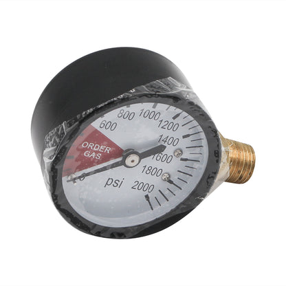 High Pressure Gauge (2000 PSI) - 1/4" NPT RHT