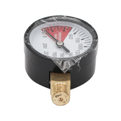 High Pressure Gauge (2000 PSI) - 1/4" NPT RHT