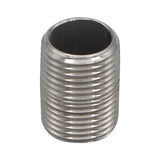 Stainless Steel Close Nipple - 1/2" Male NPT - 1" Long