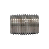 Stainless Steel Close Nipple - 1/2" Male NPT - 1" Long