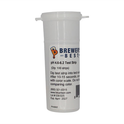 Beer pH Test Strips (pH 4.6 - 6.2) - 100 Count