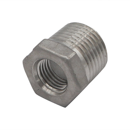 1/2" Male NPT X 1/4" Female NPT Reducer Bushing - 304 Stainless Steel Pipe Fitting