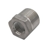 Stainless Steel Reducer Bushing - 1/2" Male NPT to 1/4" Female NPT