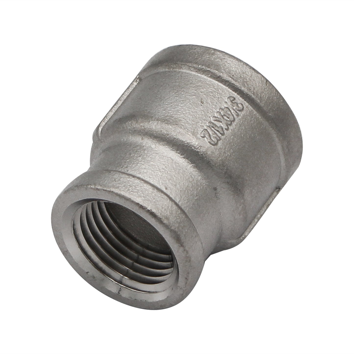 3/4" Female NPT X 1/2" Female NPT Reducing Coupler - 304 Stainless Steel Pipe Fitting
