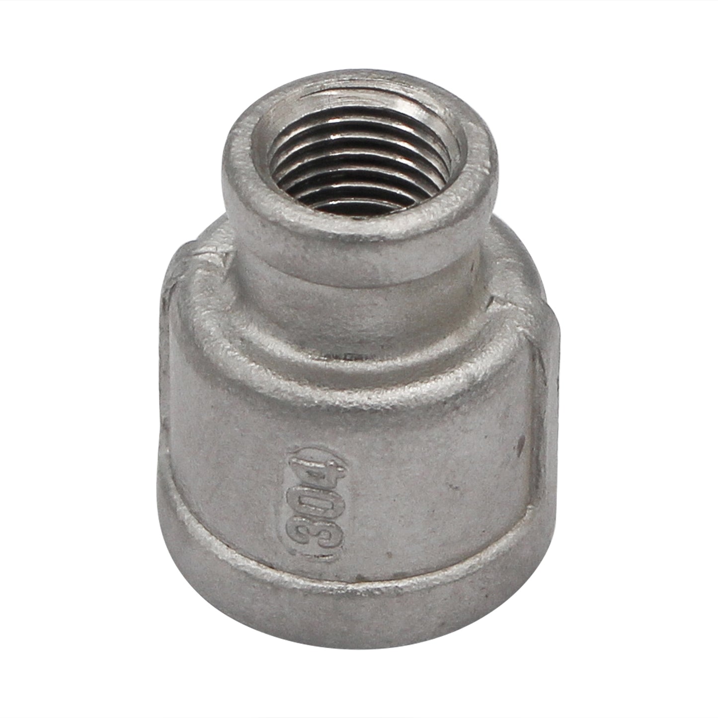1/2" Female NPT X 1/4" Female NPT Reducing Coupler - 304 Stainless Steel Pipe Fitting