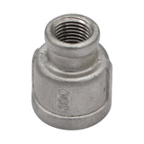 Stainless Steel Reducing Coupler - 1/2" Female NPT to 1/4" Female NPT