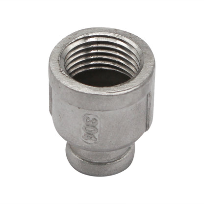 1/2" Female NPT X 1/4" Female NPT Reducing Coupler - 304 Stainless Steel Pipe Fitting