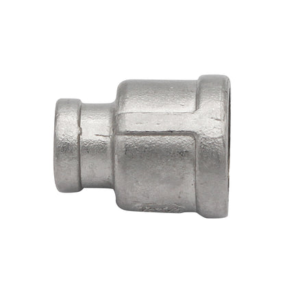 1/2" Female NPT X 1/4" Female NPT Reducing Coupler - 304 Stainless Steel Pipe Fitting