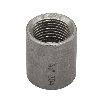 3/8" Female NPT X 3/8" Female NPT Coupler - 304 Stainless Steel Pipe Fitting