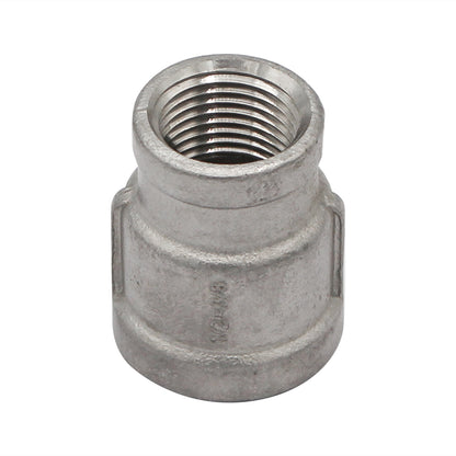 1/2" Female NPT X 3/8" Female NPT Reducing Coupler - 304 Stainless Steel Pipe Fitting