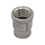 Stainless Steel Reducing Coupler - 1/2" Female NPT to 3/8" Female NPT