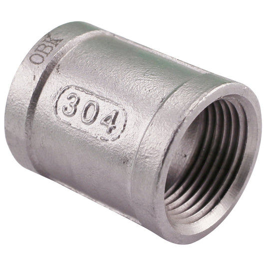 3/4" Female NPT to 3/4" Female NPT Stainless Steel Banded Coupler