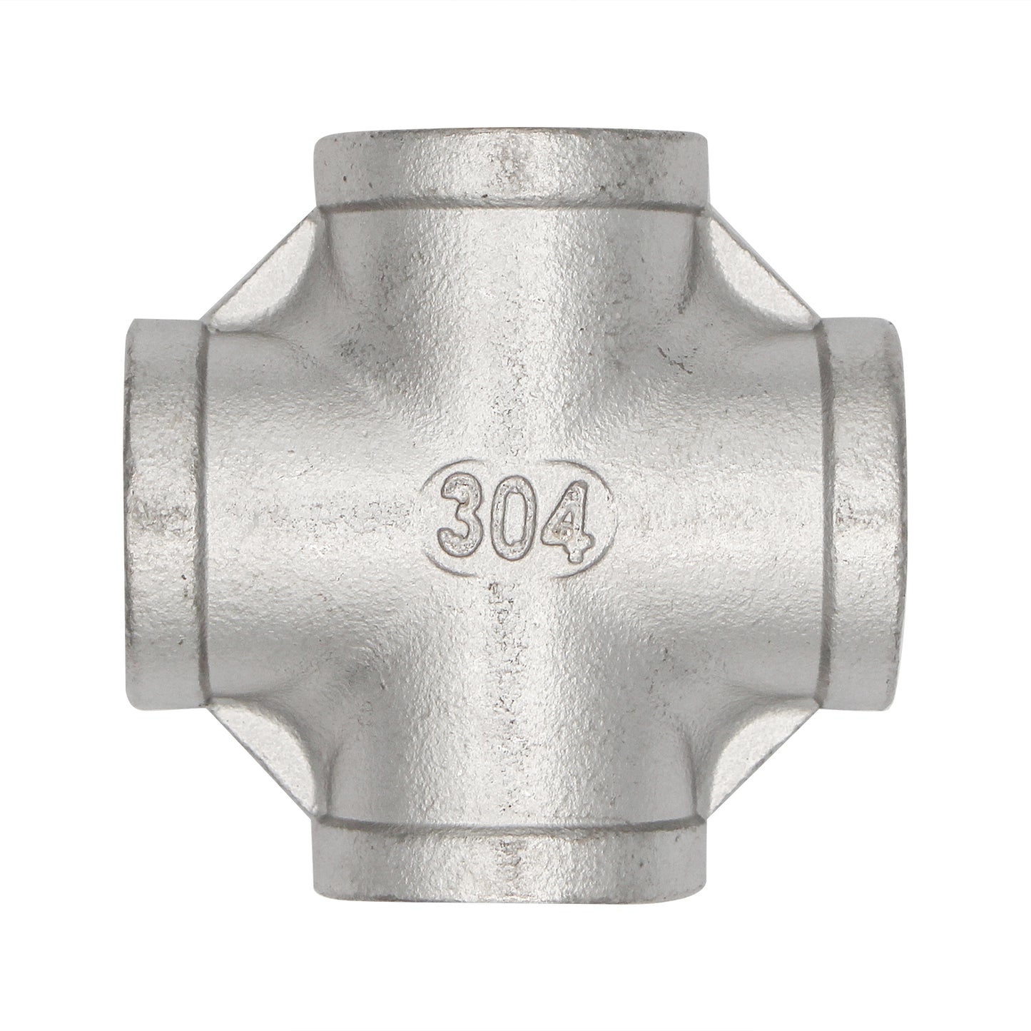 1/2" Female NPT Cross - 304 Stainless Steel Pipe Fitting