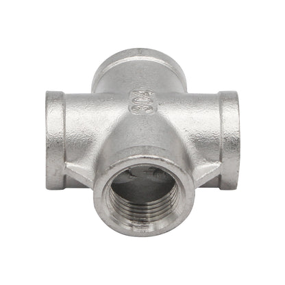 1/2" Female NPT Cross - 304 Stainless Steel Pipe Fitting