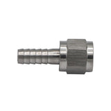 Stainless Steel Swivel Nut - 1/4" FFL X 1/4" OD Barb