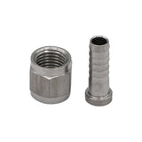 Stainless Steel Swivel Nut - 1/4" FFL X 1/4" OD Barb
