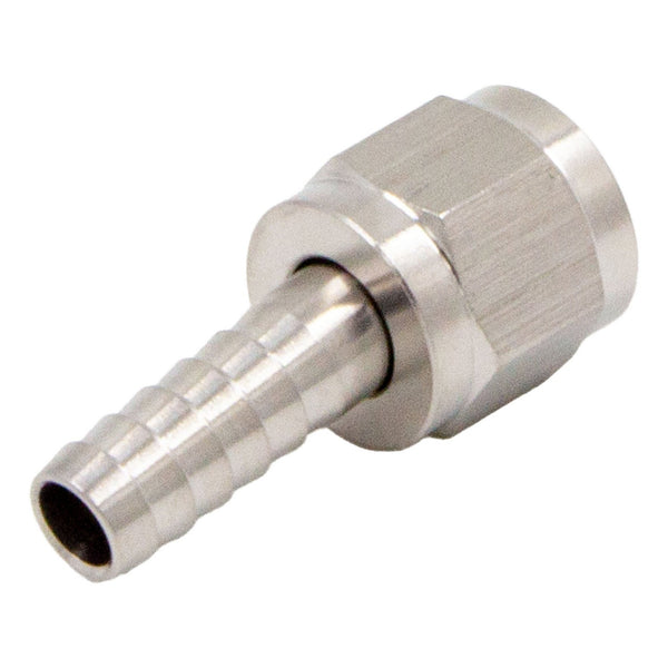 Stainless Steel Swivel Nut - 1/4" FFL X 1/4" OD Barb