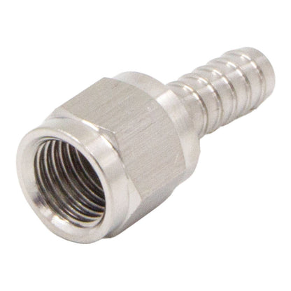 Stainless Steel Swivel Nut - 1/4" FFL X 1/4" OD Barb