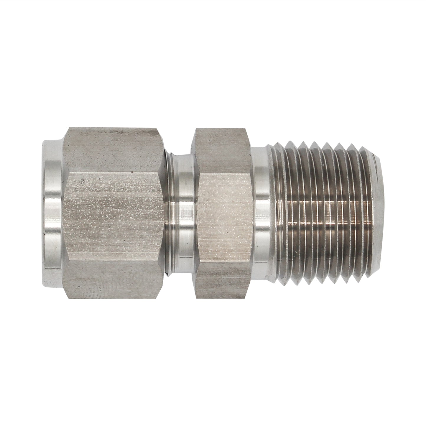 Stainless Steel Fitting - 1/2" Male NPT to 1/2" Compression