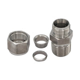 Stainless Steel Fitting - 1/2" Male NPT to 1/2" Compression