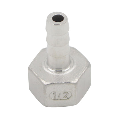 Stainless Steel Barb - 1/2" Female NPT to 3/8" Barb