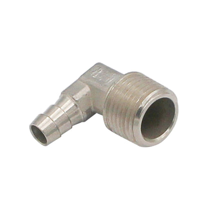 Stainless Steel Elbow - 1/2" Male NPT to 3/8" Barb -  Canuck Homebrew Supply, Canada