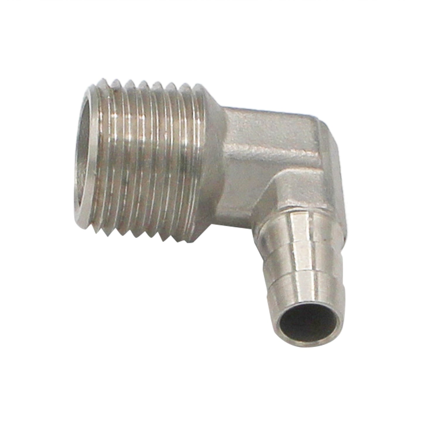 Stainless Steel Elbow - 1/2" Male NPT to 3/8" Barb -  Canuck Homebrew Supply, Canada