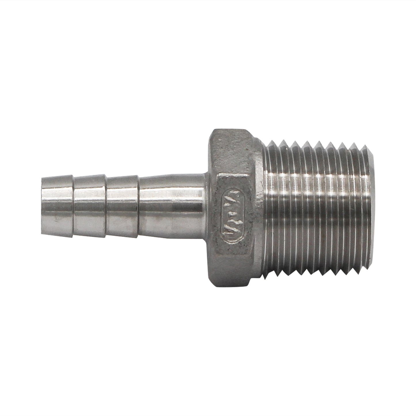 Stainless Steel Hose Barb - 1/2" Male NPT to 3/8" Barb