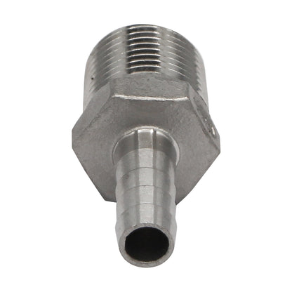 Stainless Steel Hose Barb - 1/2" Male NPT to 3/8" Barb