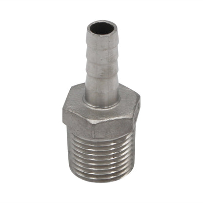 Stainless Steel Hose Barb - 1/2" Male NPT to 3/8" Barb