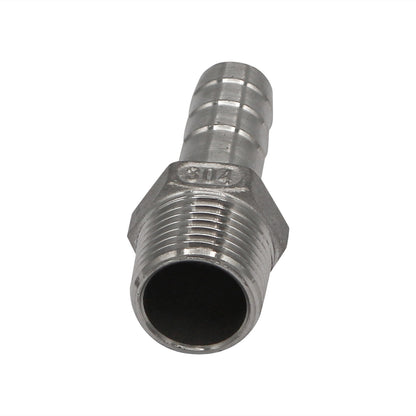 Stainless Steel Barbed Fitting - 1/2" Male NPT to 1/2" Barb -  Canuck Homebrew Supply, Canada