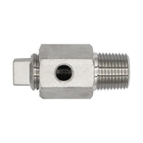 Stainless Steel Sight Gauge Adapter with Plug - 1/2" NPT