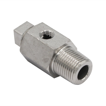 Stainless Steel Sight Gauge Adapter with Plug - 1/2" NPT