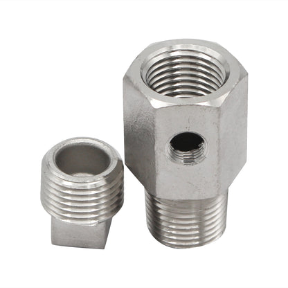 Stainless Steel Sight Gauge Adapter with Plug - 1/2" NPT