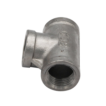 1/2" Female NPT Tee - 304 Stainless Steel Pipe Fitting