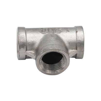 1/2" Female NPT Tee - 304 Stainless Steel Pipe Fitting