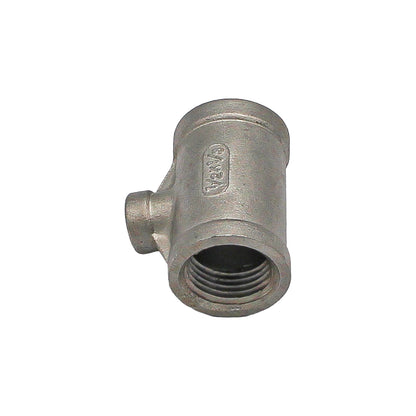 1/8" Female NPT X 1/2" Female NPT X 1/2" Female NPT Unequal Tee - 304 Stainless Steel Pipe Fitting -  Canuck Homebrew Supply, Canada