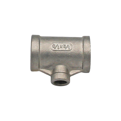 1/8" Female NPT X 1/2" Female NPT X 1/2" Female NPT Unequal Tee - 304 Stainless Steel Pipe Fitting -  Canuck Homebrew Supply, Canada